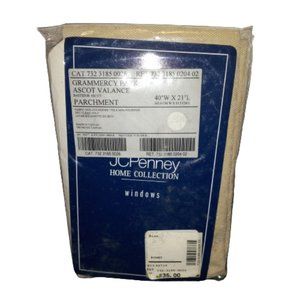 JcPenney Home Collection Grammercy Park Ascot Valance Beige 40"x21"Vintage